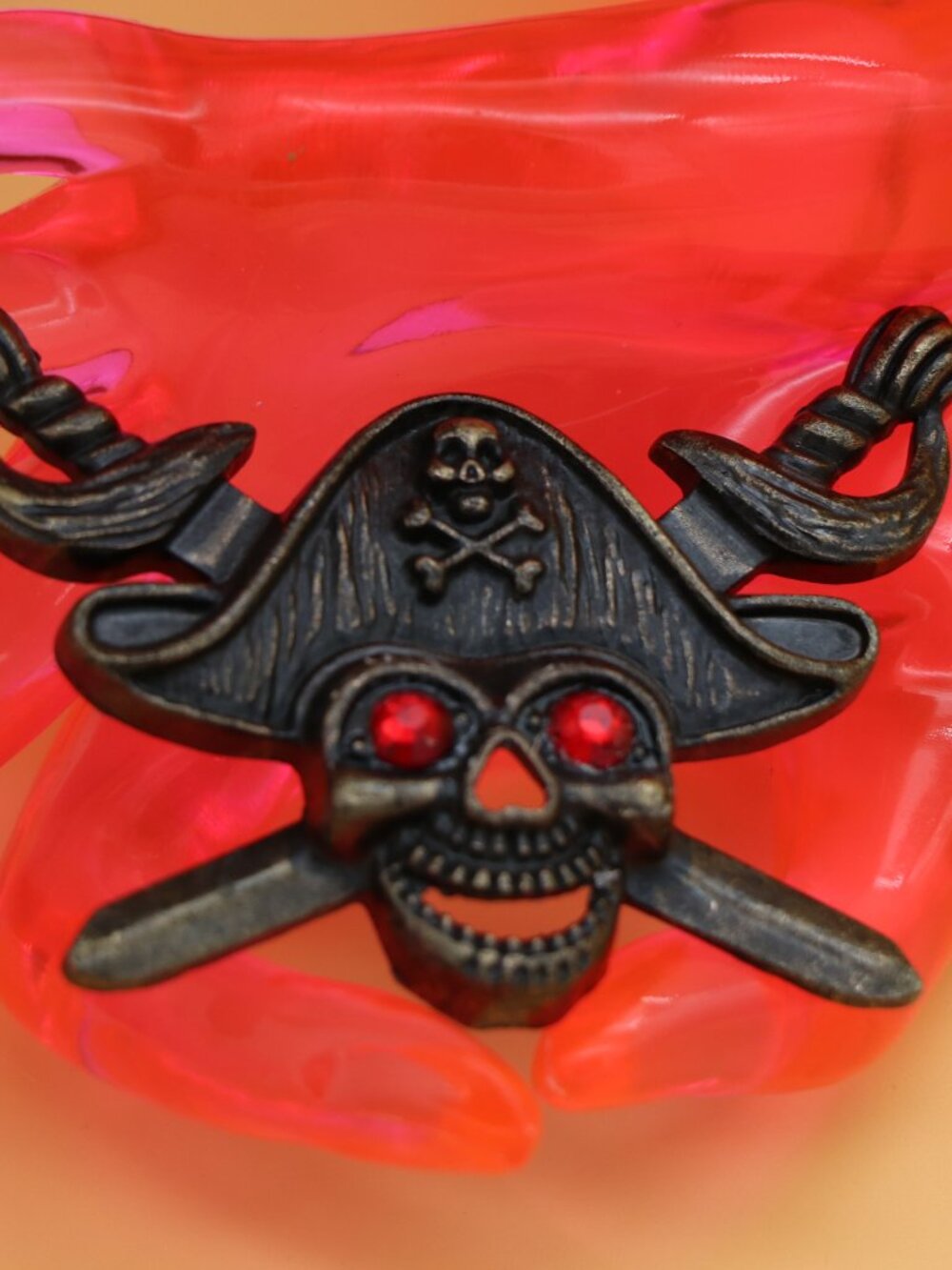 Novelty and Gothic Pirate Themed Rhinestone Skull Lapel Pin